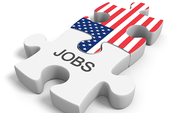 United States jobs market and employment opportunities concept