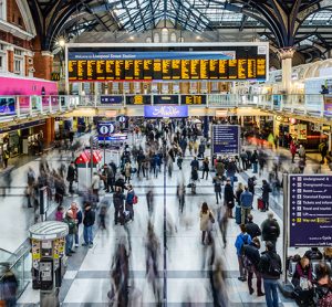 People at Liverpool Street station.