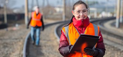 Railroad workers doing their job