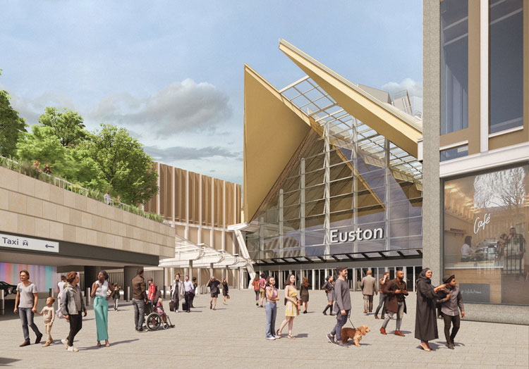 HS2 Euston station design update November 2022 - Northern entrance