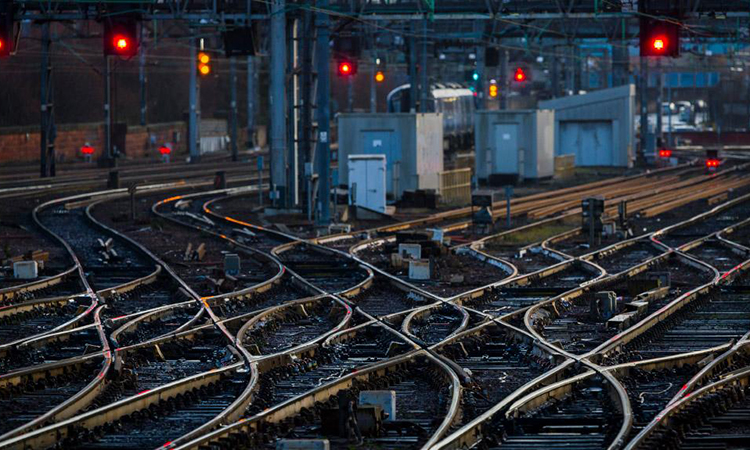 track at night