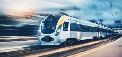a moving train