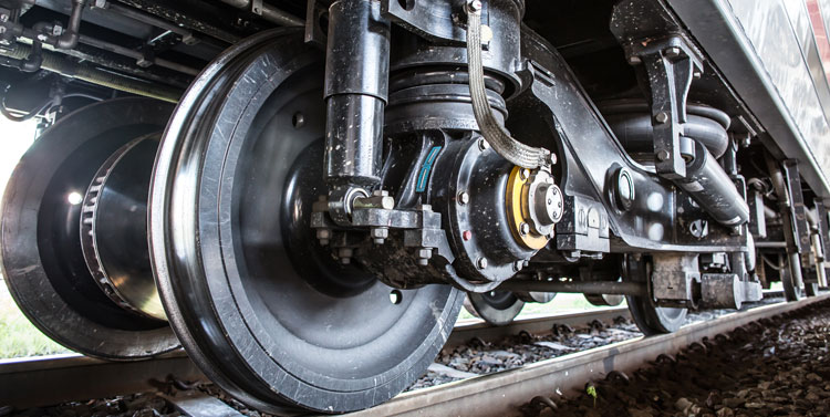 brakes on train wheels