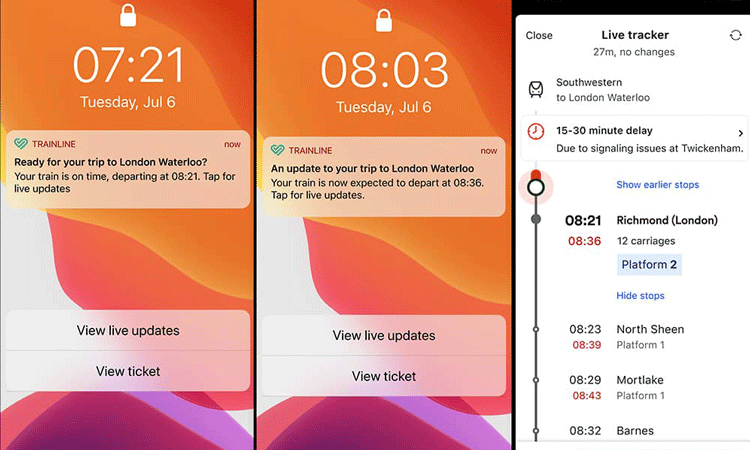 Trainline launches its personalised in-app train delay notifications
