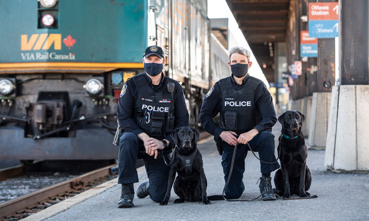 police dogs VIA Rail