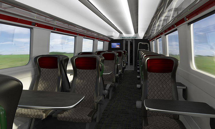 Grand Union Trains proposed Standard Class interior with 2+1 seating formation.